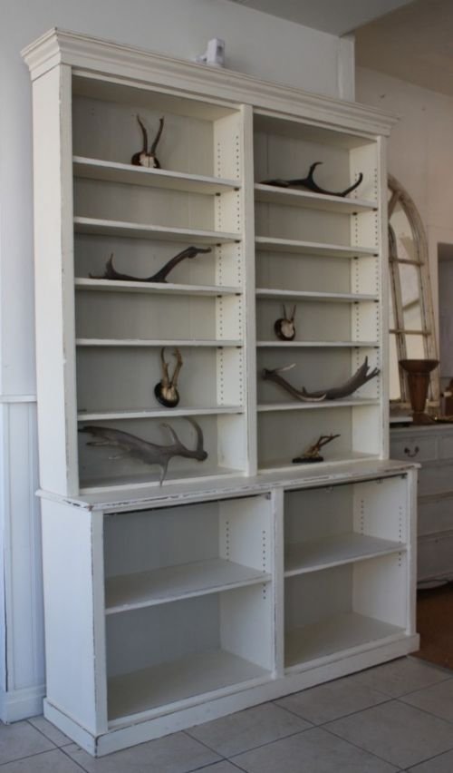 Mid-victorian Antique Open Bookcase