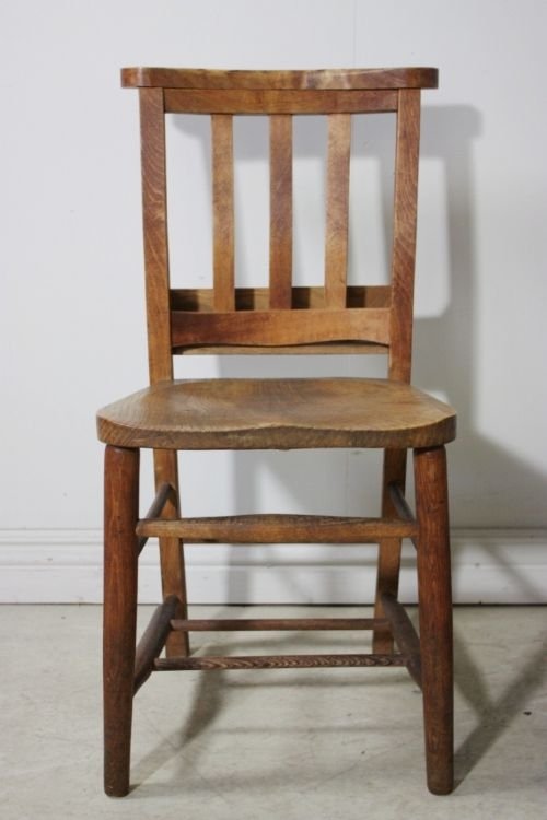 Antique Elm Chapel Chair