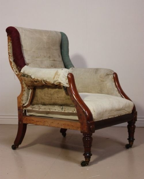 Regency Antique Mahogany Library Chair