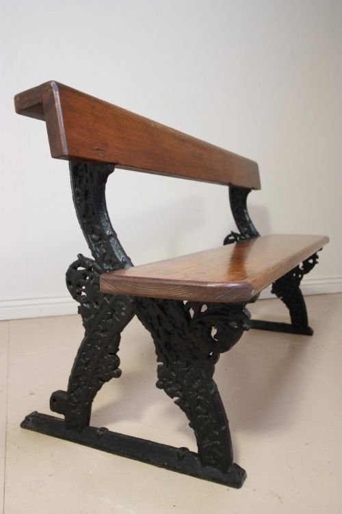 Antique Victorian Cast Iron Garden Bench