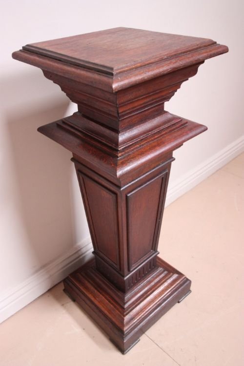 Antique Oak Display/sculpture Stand. Circa:1810.