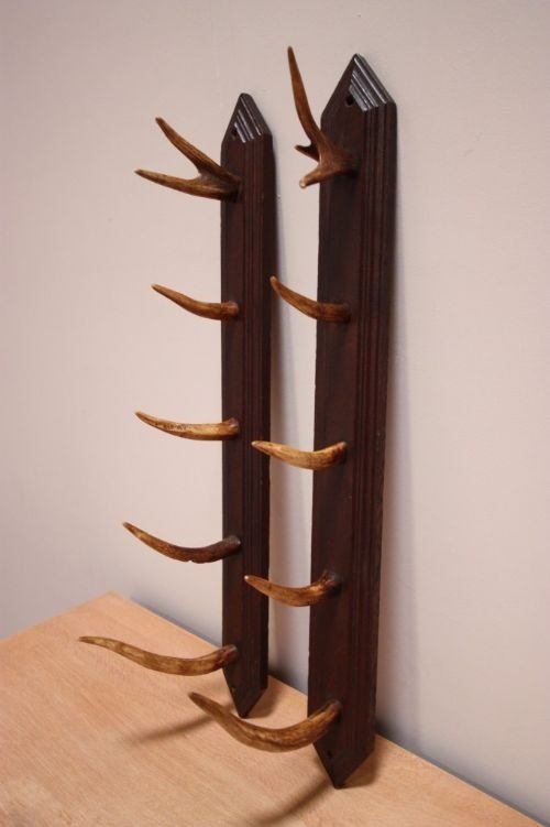 Pair of Antique Antler Hat Hooks