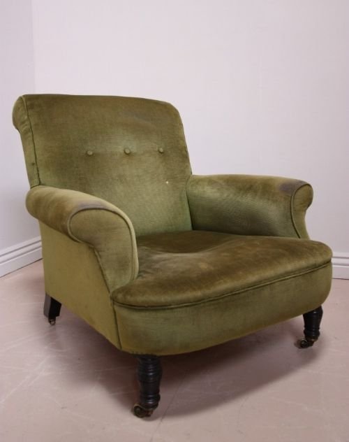 English Antique Easy Armchair by 'Trollope & Sons'