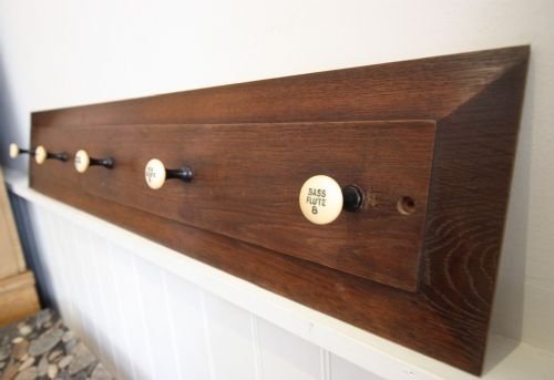 Set of Antique Organ Stop Coat Hooks