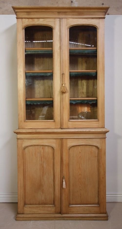 English 19th Century Antique Pine Bookcase