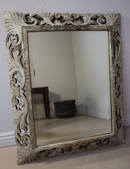 19th Century Antique Bleached Oak Mirror