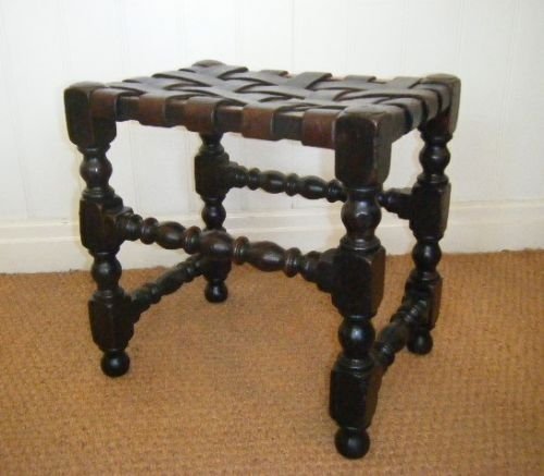 19th Century Antique Oak Stool