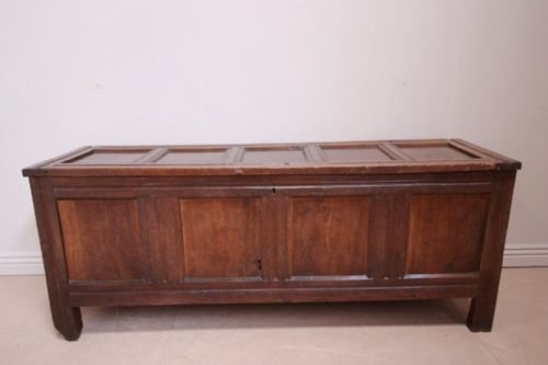 Early 18th Century Period Oak Coffer. Unusual Size.