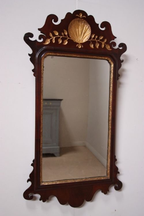 18th Century Antique Mahogany Mirror