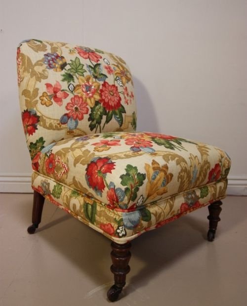 Victorian Antique Upholstered Side Chair