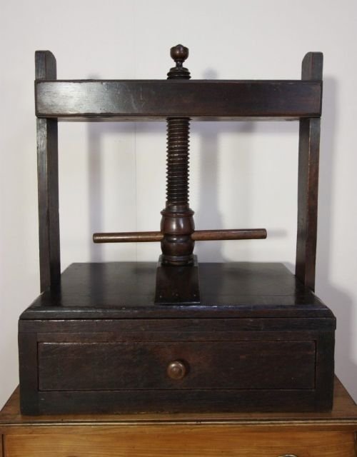 18th Century Antique Oak English Book Press