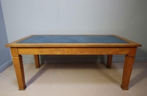 1930'S Oak Library/dining Table