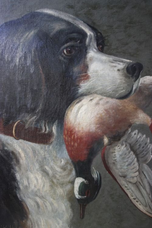 Edwardian Antique Hunting Oil Painting
