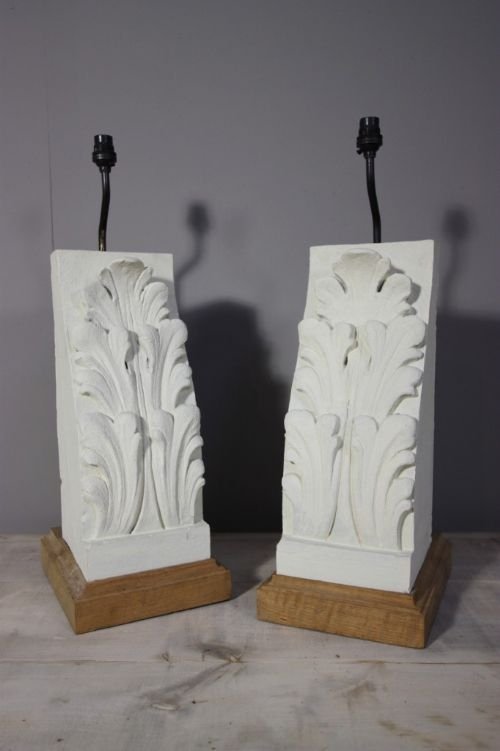 Pair of Antique Terracotta Corbel Lamps