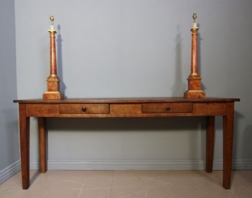 French Antique Fruitwood Serving/sidetable
