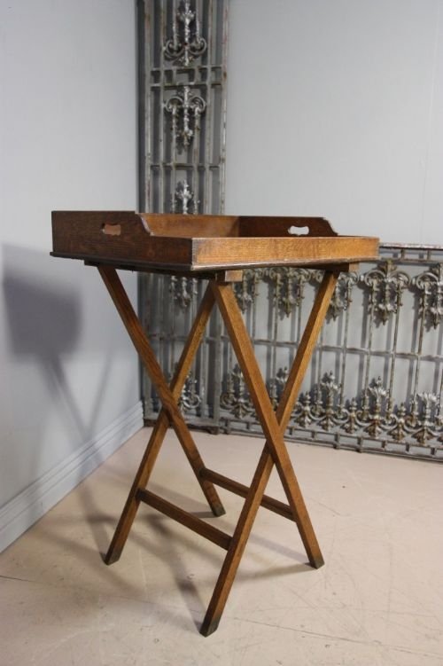 Regency Period Oak Antique Butler's Tray on Stand