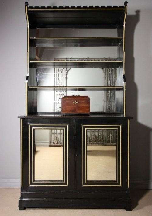 Aesthetic Antique Ebonised Bookcase /Display