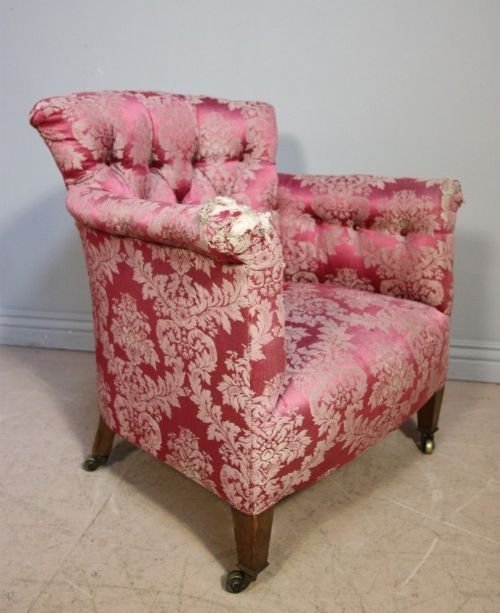 Antique Upholstered Armchair by 'Howard & Sons'
