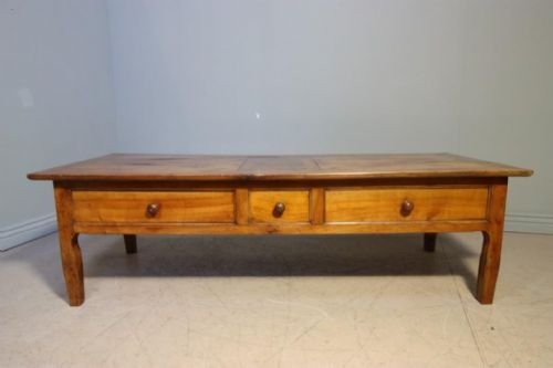 French Antique Fruitwood Coffee Table