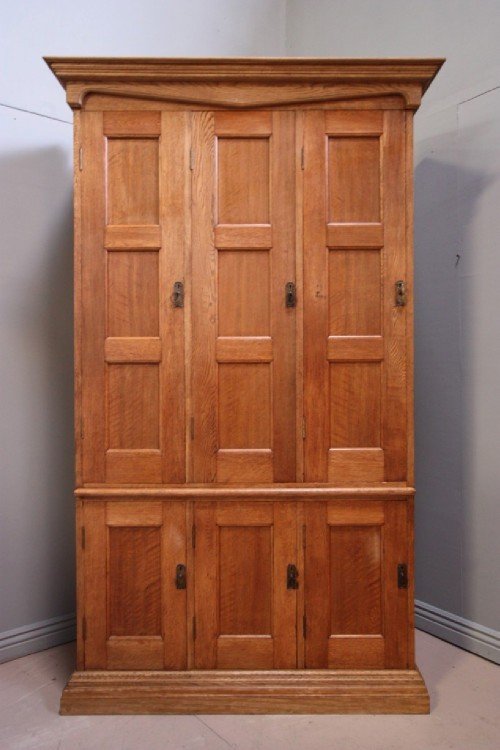 Amazing Quality Tall Antique Oak Cupboard
