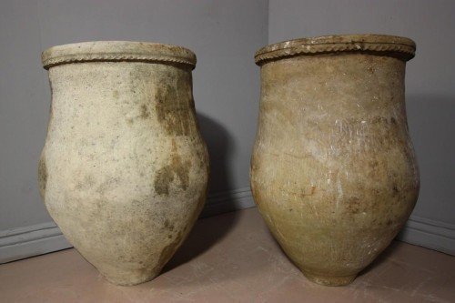 Pair of Large Antique Terracotta Oil Urns/jars