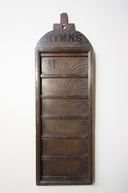 Victorian Antique Oak Hymn Board