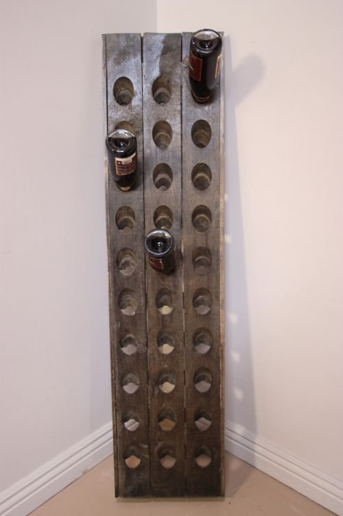 Antique French Chestnut Wine Rack