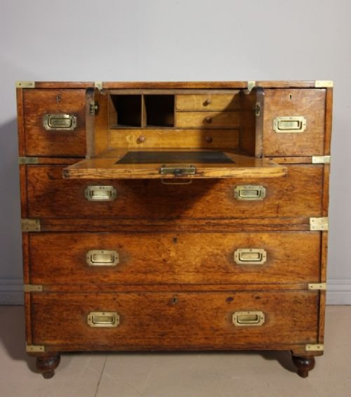 Mid 19th Century Oak Military Chest