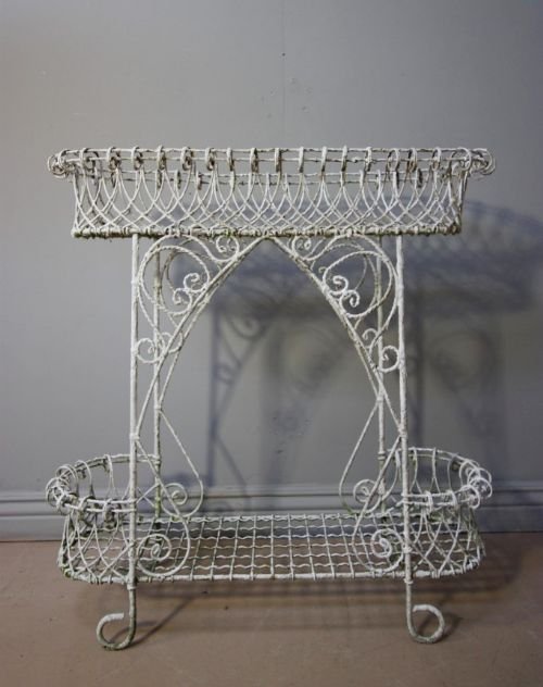 Victorian Antique Wire Work Plant Stand