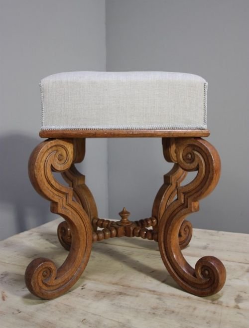 William IV Antique Oak Foot Stool