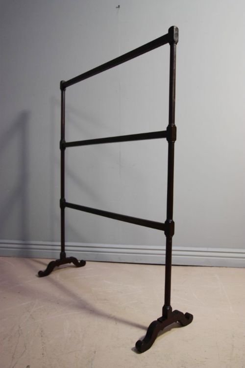 Large Regency Antique Mahogany Towel Rail