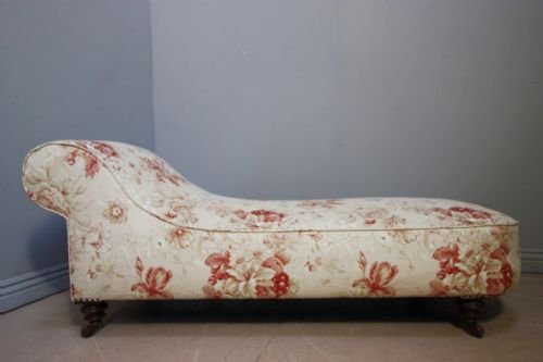 English Antique Victorian Upholstered Daybed