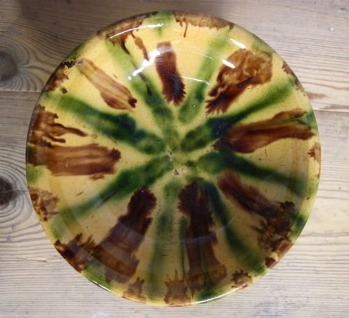 French Antique Majolica Bowl/tazza/