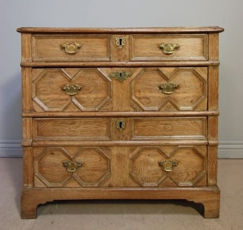 Small Early 18th Century Antique Oak Chest
