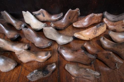 Collection of Victorian Antique Wooden Shoe Lasts.