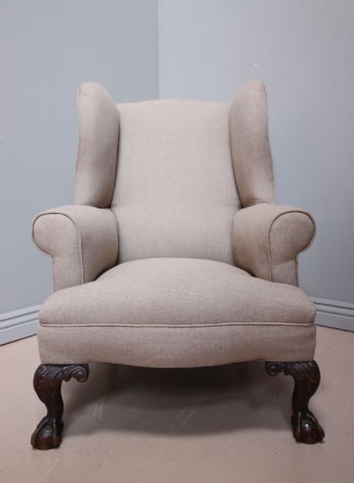 Antique Mid Victorian Wing Chair