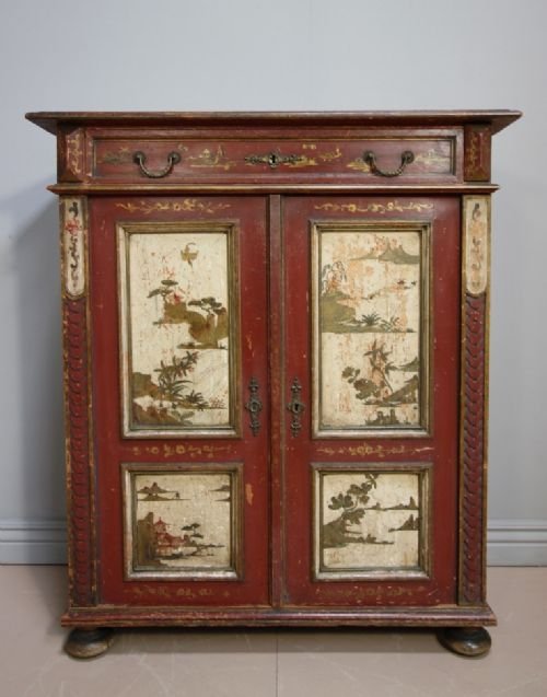 Rare Antique 19th Century Chinoiserie Cupboard