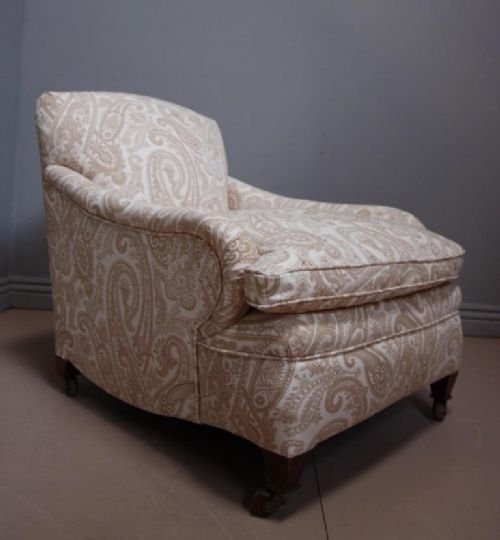 English Antique Upholstered Armchair