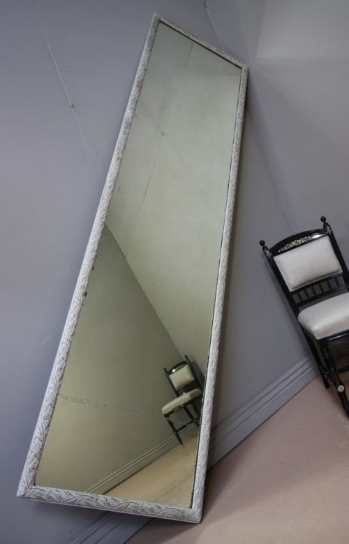 Tall English Antique Gesso Mirror