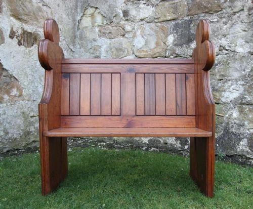 Victorian Antique Pitch Pine Pew