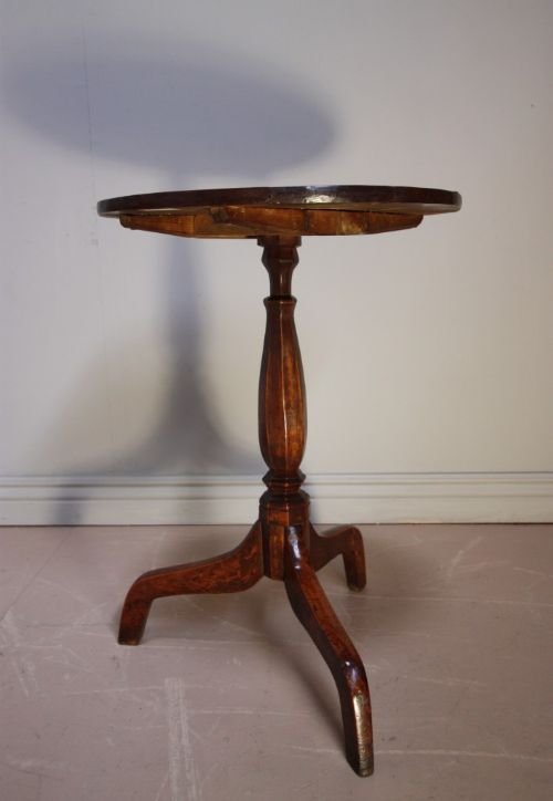 Georgian Antique Fruitwood Primitive Tripod Table