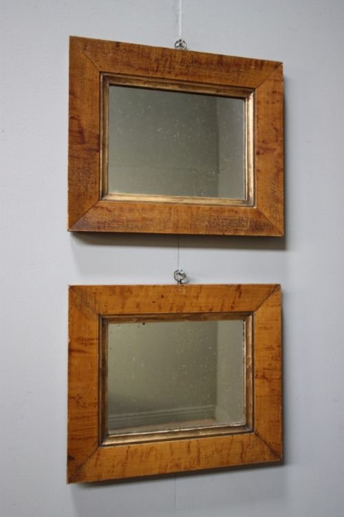 Pair of Georgian Antique Faux Maple Frames/mirrors

