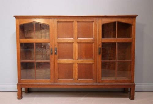 Antique Oak Bookcase by Waring and Gillows