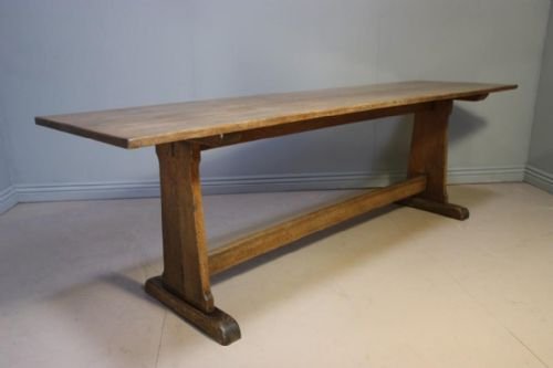 fig 1. Antique Oak Refectory Dining Table.