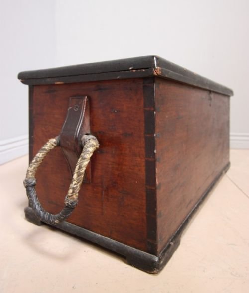 Antique Georgian Teak Ships Trunk/box