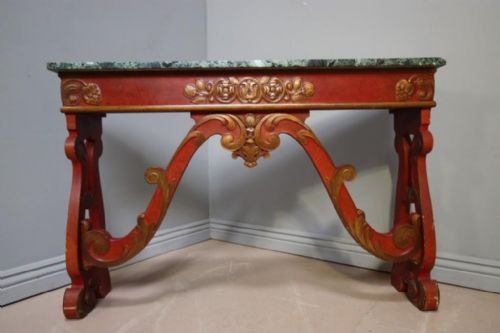 Decorative Original Painted Antique Console Table.
