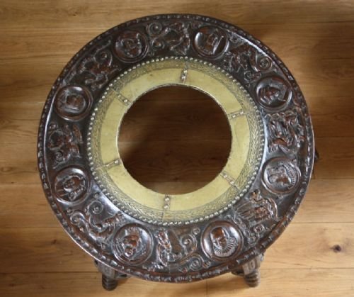 18th Century Antique Walnut Carved Coffee Table.