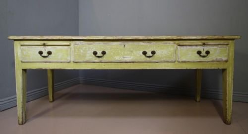 Antique Painted Pine Dresser Base/serving Table.