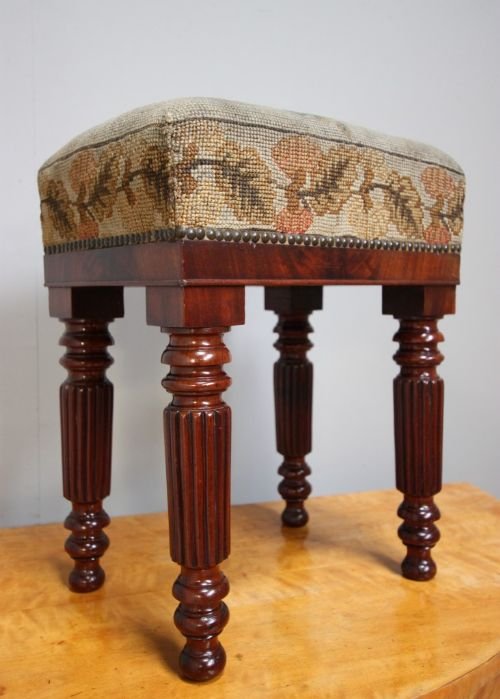 Regency Antique Mahogany Footstool