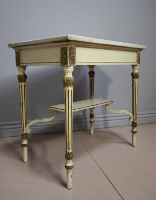Antique Painted Pine Side Table from Castle Greystoke